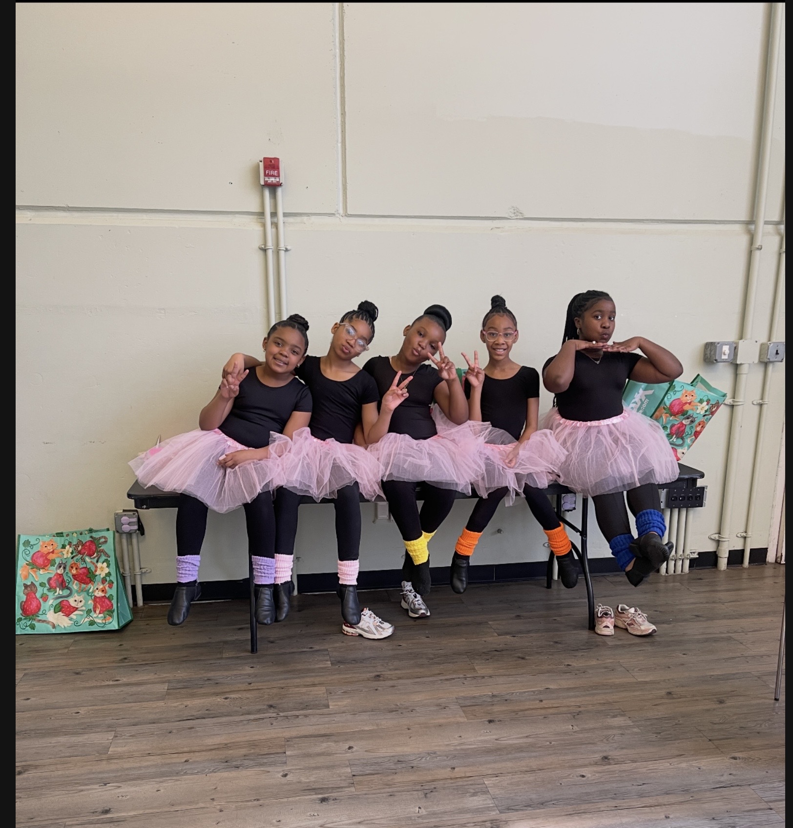 Bench of dancers